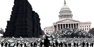 The health care industry’s lobbying spree.png AI generated image using Flux AI