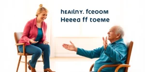 Best chair yoga videos for seniors at home.png AI generated image using Flux AI