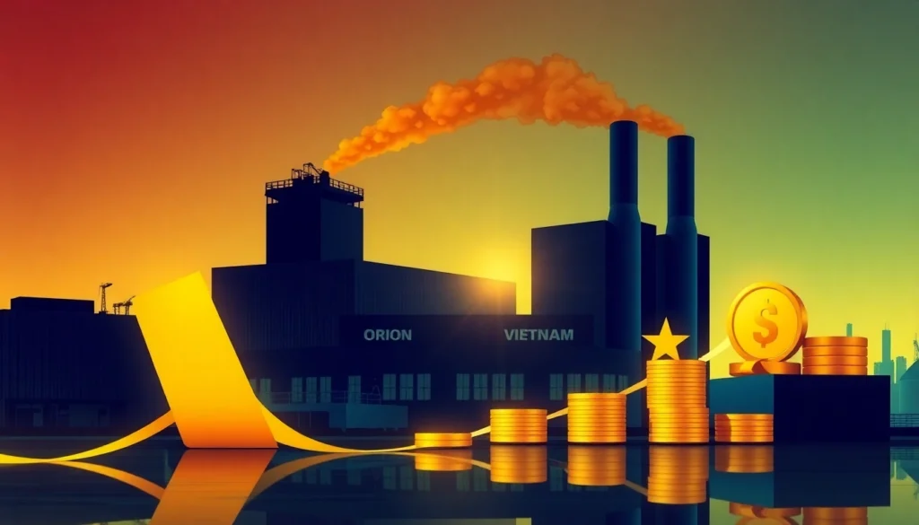 Korean confectioner Orion Food Vina breaks ground on 3rd factory in Vietnam.png AI generated image using Flux AI