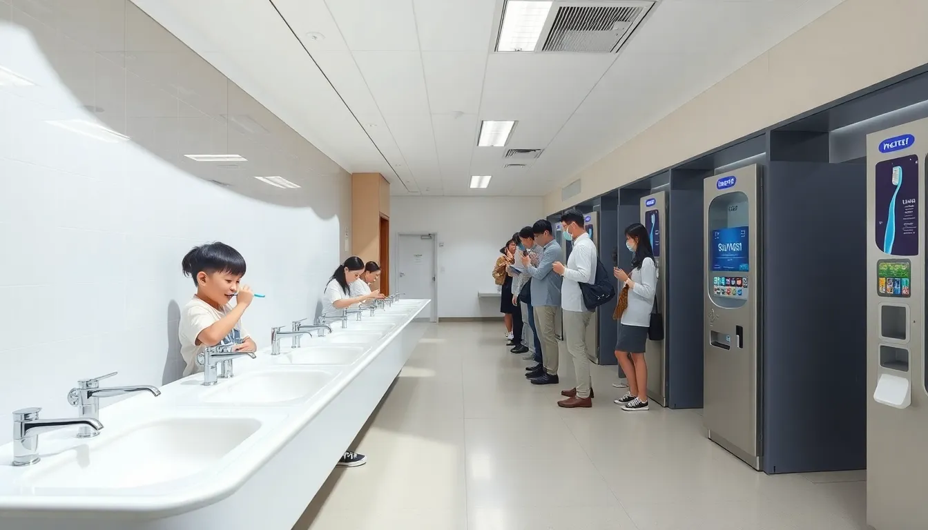 Koreans brush teeth openly and together from childhood. Why?